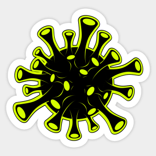 Green and Black Virus Sticker